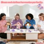 Cute Purple Clogs for 4-7" Dolls