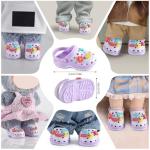 Cute Purple Clogs for 4-7" Dolls
