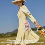 Labubu Plush Doll Clear Crossbody Bag for Events