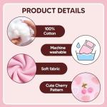 Pink Strawberry Mini Pillow Blanket Set for Dolls