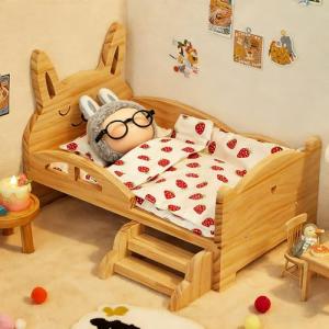 Wooden Labubu Doll Bed Set with Accessories
