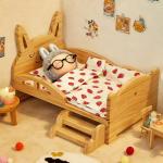 Wooden Labubu Doll Bed Set with Accessories
