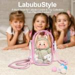 Labubu Plush Doll Clear Crossbody Bag for Events
