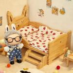 Wooden Labubu Doll Bed Set with Accessories