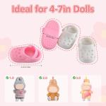 Adorable Clog Shoes for Labubu Dolls - 2 Pairs