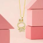 Cute Gold Plated BuBu Necklace for Everyday Wear