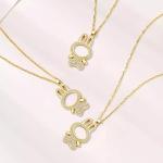 Cute Gold Plated BuBu Necklace for Everyday Wear