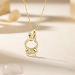 Cute Gold Plated BuBu Necklace for Everyday Wear