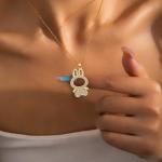 Cute Gold Plated BuBu Necklace for Everyday Wear