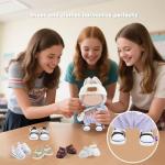 Cute Black Canvas Shoes for Labubu Dolls