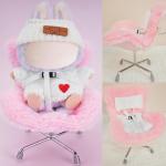 NUJOLI La-bubu Doll Car Seat with Furry Cushion