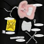 NUJOLI La-bubu Doll Car Seat with Furry Cushion