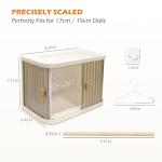 Stackable Doll Closet for Labubu Dolls with Hangers