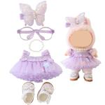 Labubu Doll Butterfly Tulle Skirt Outfit Set