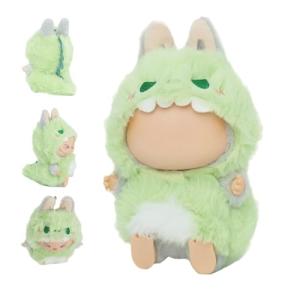 HiOKOU 17cm Labubu Doll Dinosaur Outfit Set