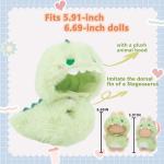 HiOKOU 17cm Labubu Doll Dinosaur Outfit Set