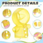 Cute Yellow Raincoat and Boots for Dolls