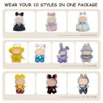 10 Pack Adorable Clothes and Accessories for Labubu Dolls