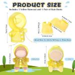 Cute Yellow Raincoat and Boots for Dolls