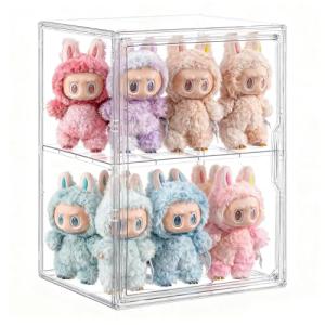 Large Clear Acrylic Display Case for Labubu Collectibles