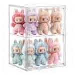 Large Clear Acrylic Display Case for Labubu Collectibles