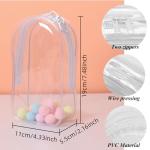 Clear Plush Doll Display Bag with Keychain