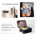 Clear Plush Doll Display Bag with Keychain