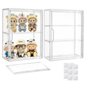 Labubu Acrylic Display Cases, 2-Pack with Dividers