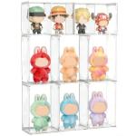 8 Pack Clear Display Cases for Labubu Collectibles