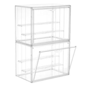 Stackable Acrylic Display Cases with Magnetic Doors - 2 Pack