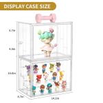 Stackable Acrylic Display Cases with Magnetic Doors - 2 Pack