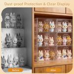 8 Pack Clear Display Cases for Labubu Collectibles
