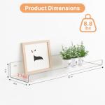6 Pack Clear Acrylic Floating Wall Shelves