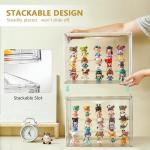 Stackable Acrylic Display Cases with Magnetic Doors - 2 Pack