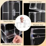 8 Pack Clear Display Cases for Labubu Collectibles