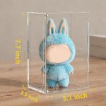 8 Pack Clear Display Cases for Labubu Collectibles