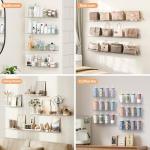 6 Pack Clear Acrylic Floating Wall Shelves