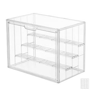 4-Tier Clear Acrylic Display Case with Dividers