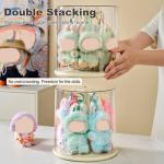 360° Rotating Display Case for Labubu Keychains