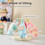 360° Rotating Display Case for Labubu Keychains