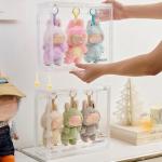 AYJK7 Cube Display Case for Labubu Keychains