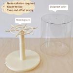 360° Rotating Display Case for Labubu Keychains