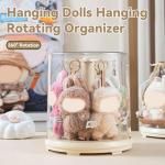 360° Rotating Display Case for Labubu Keychains