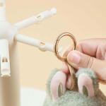 360° Rotating Display Case for Labubu Keychains