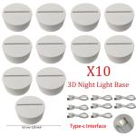 10-Piece 3D Labubu Night LED Light Set