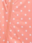 Simple Joys by Carter's Baby Mädchen 2-Pack 1-Piece Zip Rashguards Einteiliger Badeanzug, Marineblau Meereslebewesen/Pfirsich Punkte, 2 Jahre (2er Pack)