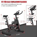8732B DMASUN Heimtrainer Fahrrad mit Magnetischem Widerstand, Ergometer Hometrainer Fahrrad mit LCD-Monitor, Kardio Training Cycling Bike Indoor, Fitnessbike 160 kg Belastbar