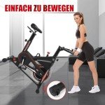 8732B DMASUN Heimtrainer Fahrrad mit Magnetischem Widerstand, Ergometer Hometrainer Fahrrad mit LCD-Monitor, Kardio Training Cycling Bike Indoor, Fitnessbike 160 kg Belastbar