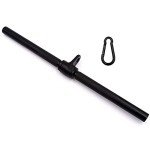 C.P. SPORTS Bizeps-Trizeps-Stange schwarz mit Karabinerhaken 8 mm | Stahl massiv, für Zugübungen an Kraftstation/Kabelzugturm | für Bodybuilding, Kraftsport, Fitness