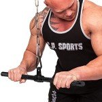 C.P. SPORTS Bizeps-Trizeps-Stange schwarz mit Karabinerhaken 8 mm | Stahl massiv, für Zugübungen an Kraftstation/Kabelzugturm | für Bodybuilding, Kraftsport, Fitness
